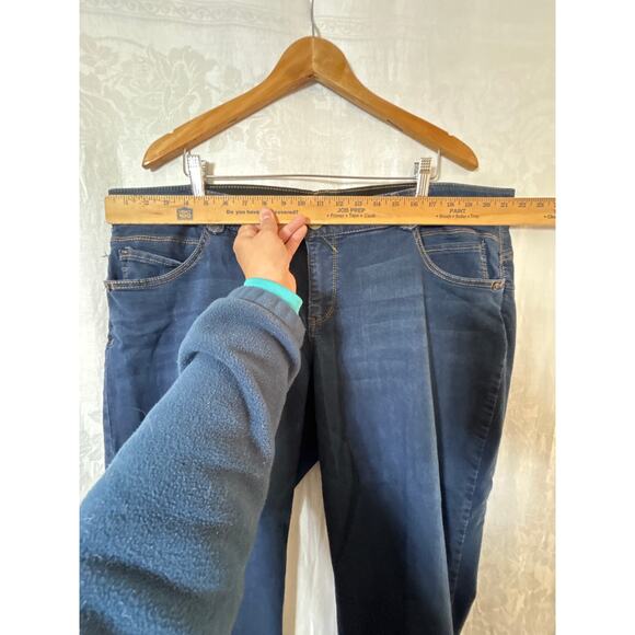 Democracy Jeans 22W Ab Solution Elastic Waist Blue Denim Straight Leg Stretch - Picture 5 of 12